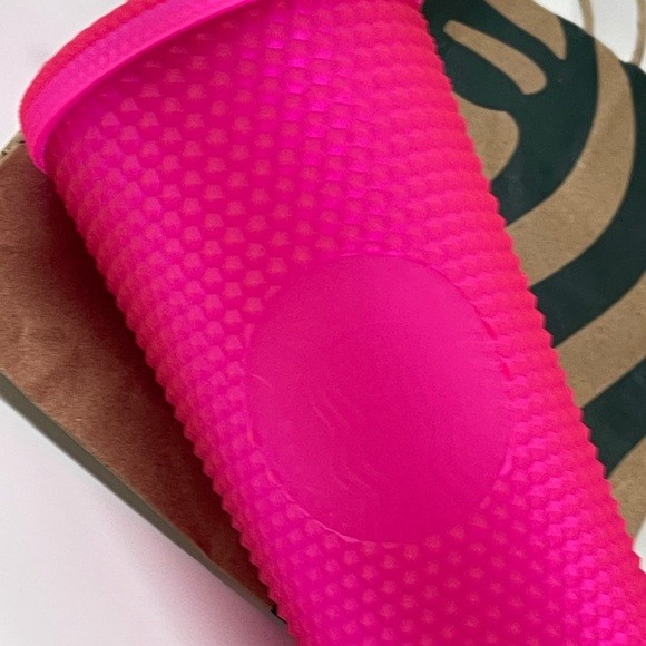 STARBUCKS 2021 Barbie Pink Jelly Stud Tumbler Venti NEW - Picture 5 of 6